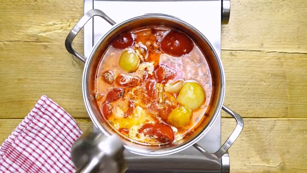 Томатный суп с гренками — пошаговый рецепт, шаг 5