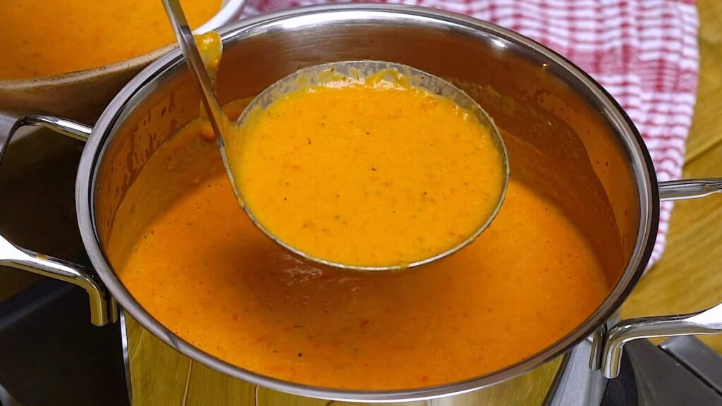 Томатный суп с гренками — пошаговый рецепт, шаг 6