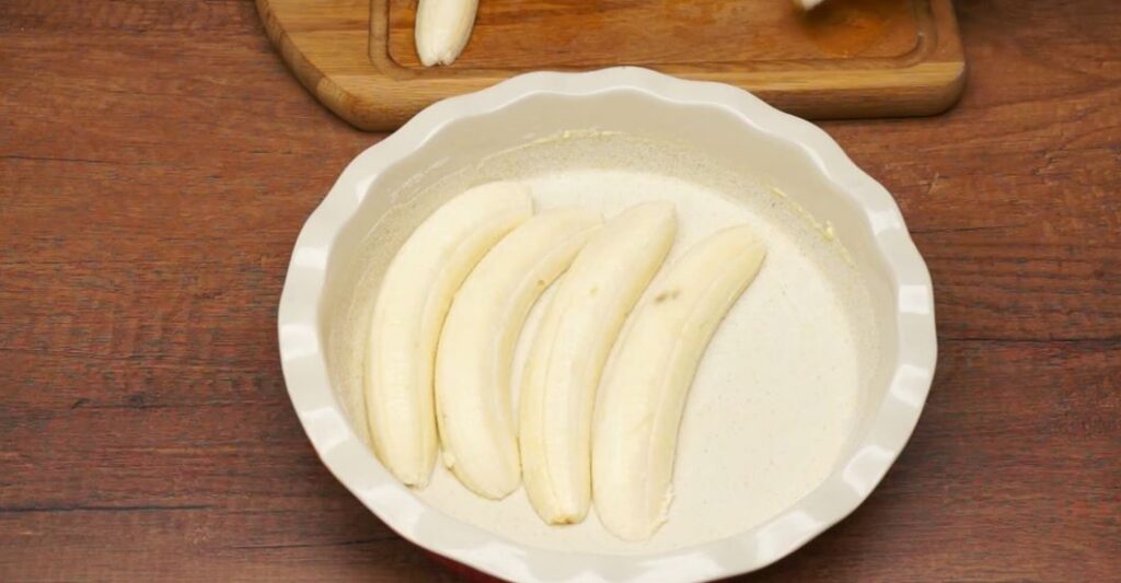 Творожная запеканка с бананами — пошаговый рецепт, шаг 3
