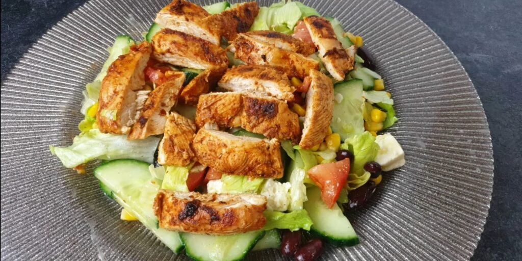 Греческий салат с курицей — пошаговый рецепт, шаг 6