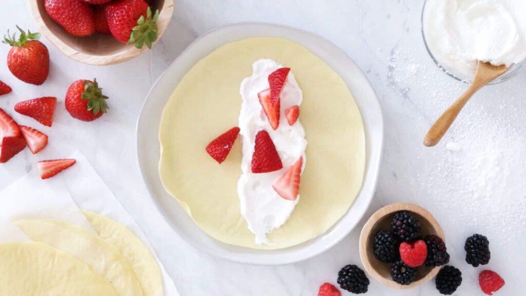 Блинчики с маскарпоне и клубникой — recipe steps, step 4