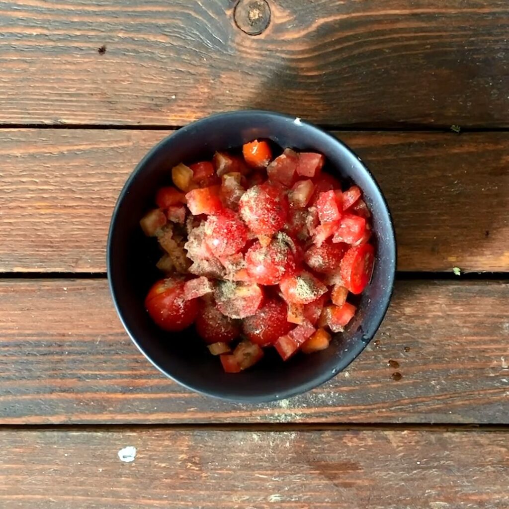 Брускетта с песто и помидорами — recipe steps, step 2