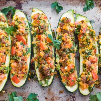 Фаршированные кабачки — пошаговый рецепт, основное фото