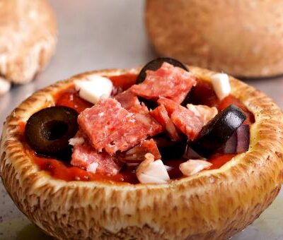 Фаршированные шампиньоны — recipe steps, step 2