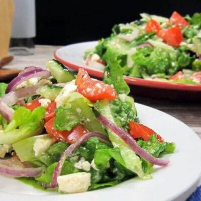 Греческий салат без маслин — пошаговый рецепт, основное фото