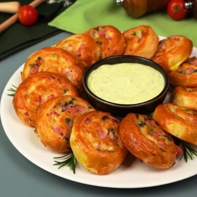 Рулетики из слоеного теста — пошаговый рецепт, основное фото