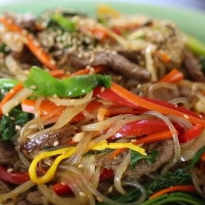 Салат из фунчозы — пошаговый рецепт, основное фото