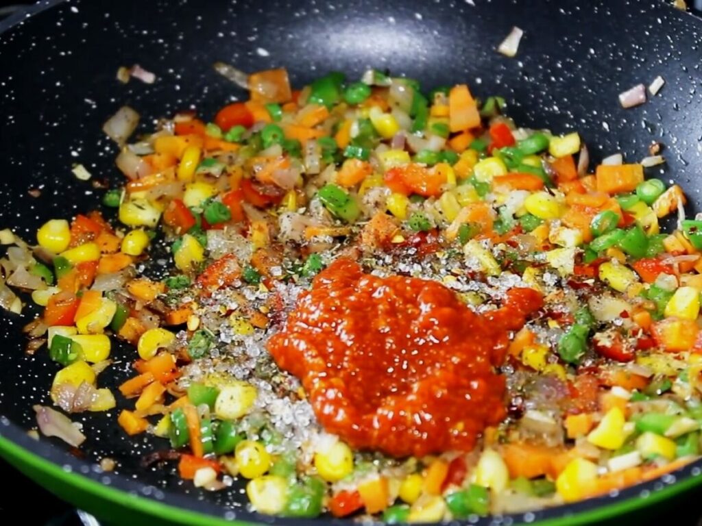 Сырные подушечки с овощами — recipe steps, step 3