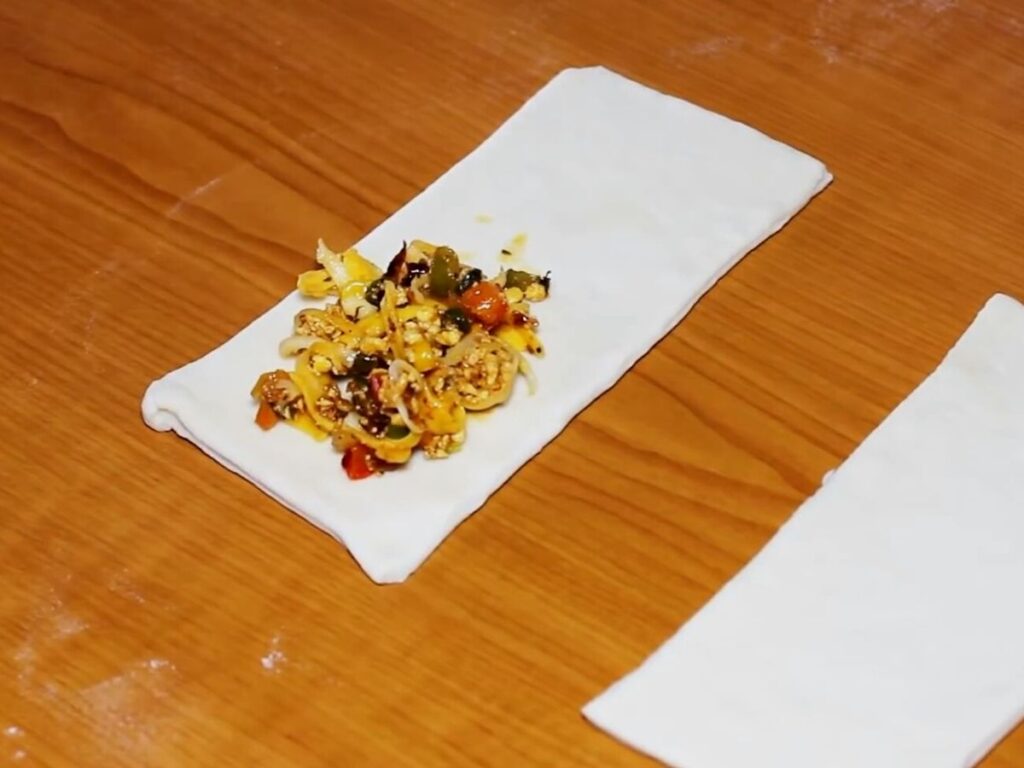 Сырные подушечки с овощами — recipe steps, step 6