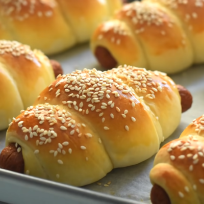 Сосиски в тесте — пошаговый рецепт, основное фото