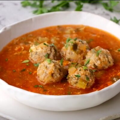 Суп с фрикадельками с сыром — пошаговый рецепт, основное фото