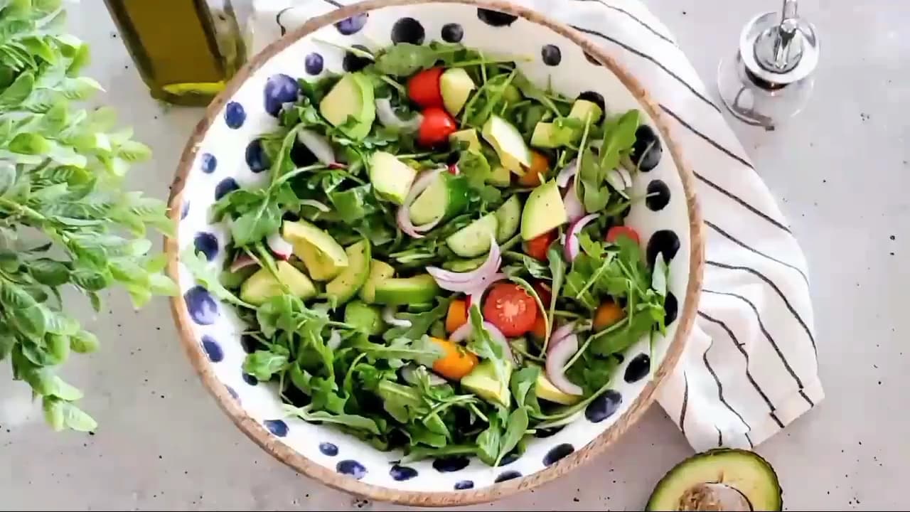 Салат из рукколы — recipe steps, main photo