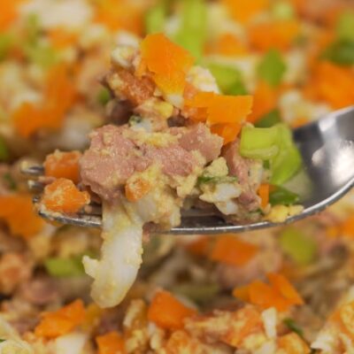 Салат с печенью трески — recipe steps, step 4