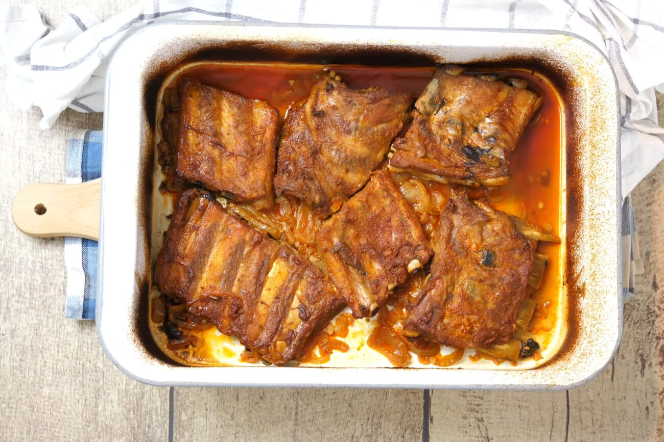 Свиные ребра — recipe steps, main photo