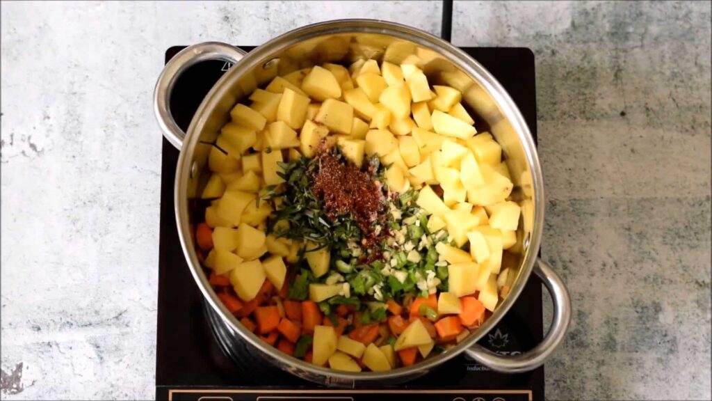 Вегетарианский гороховый суп — recipe steps, step 3