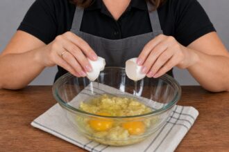 Банановый брауни без сахара и муки &mdash; шаг 3: Всыпаем какао