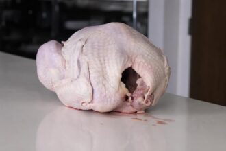 Индейка запеченная целиком в духовке, классический рецепт &mdash; шаг 1: Готовим индейку к запеканию