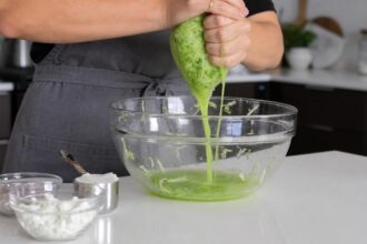 Оладьи из цукини с чесночно-йогуртовым соусом — шаг 3: Отжимаем цукини